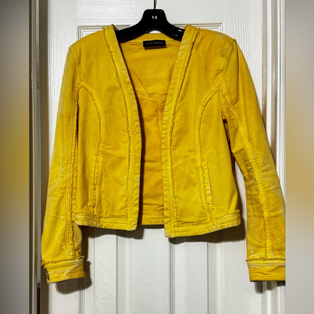 Retrofete Bright Yellow Jean Jacket